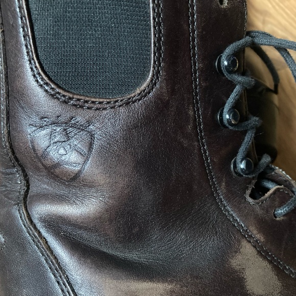 Ariat distressed brown leather ankle boots - Picture 6 of 7